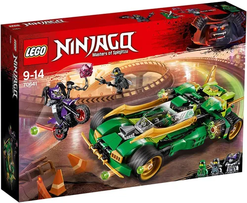 Vista 2 de Ninjago Ninja Nightcrawler, bicicleta y coche con función de disparo, juego de construcción Masters of Spinjitzu