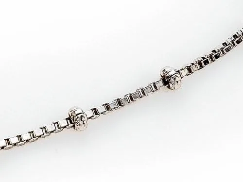 Vista 3 de Finejewelers - Pulsera de tobillo (plata de ley, 10.0in, 5 corazones)