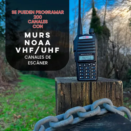 Vista 4 de BTECH Radio bidireccional MURS-V2 de 200 canales totalmente personalizables. Carga USB-C, IP54 resistente a la intemperie, escaneo de doble banda