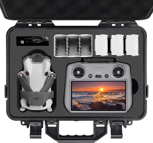 Vista 11 de Estuche duro portátil para combo dron DJI FPV, impermeable, a prueba de golpes, mochila, bolso de viaje para combo dron DJI FPV