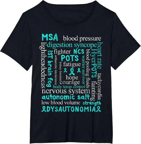 Vista 9 de Autonomic Disorders Teal Ribbon Camiseta para pacientes