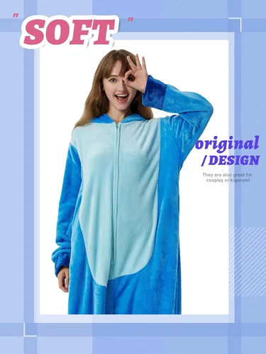 Vista 3 de QSTYLE Disfraz de animal para adultos, disfraz de Halloween, traje de cosplay de una pieza para mujeres y hombres