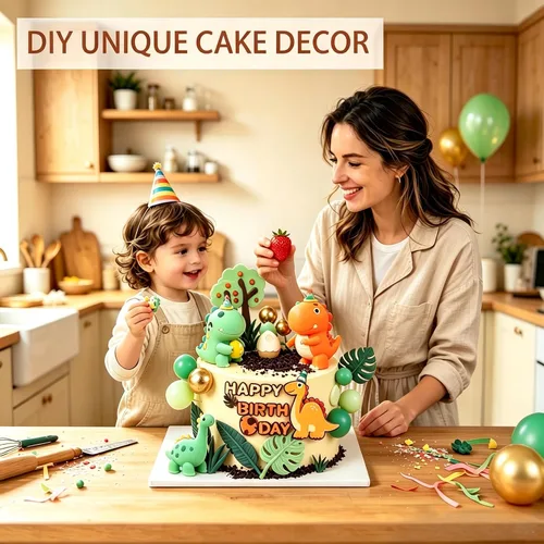 Vista 5 de 26Pcs Dinosaur Cake Topper Dinosaur Birthday Cake Decorations Reusable Dinosaur for All Ages