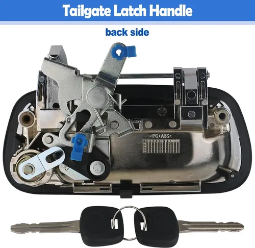 Vista 4 de Osompar Manija Exterior de Portón Trasero con Cilindro de Cerradura con Llave Compatible con Toyota Tundra 2000-2006 Reemplaza 69090-0C010
