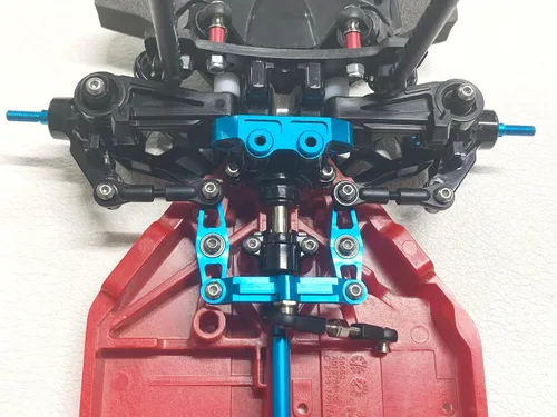 Vista 5 de Juego de dirección de manivela de rodamiento de bolas de aleación de aluminio RC para piezas de actualización Tamiya TT-02 TT02-B