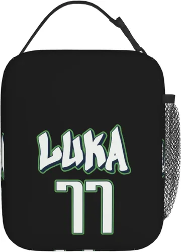 Vista 3 de Luka #77 Doncic - Bolsa de almuerzo aislada, impermeable, reutilizable, bolsas de hielo para adultos