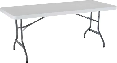 Vista 10 de LIFETIME 42900 Mesa plegable utilitaria, 6 pies, almendra, paquete de 4