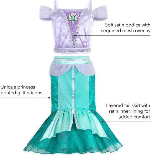 Vista 7 de Disfraz Oficial de Princesa de Disney Store – Trajes de Princesa para Vestirse y Jugar