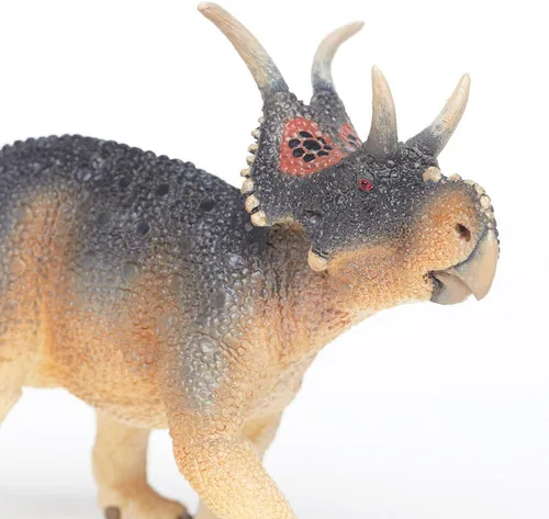 Vista 4 de Safari Ltd. Diabloceratops - Figura detallada de dinosaurio de 5.75 pulgadas, juguete educativo para niños, niñas y niños a partir de 3 años