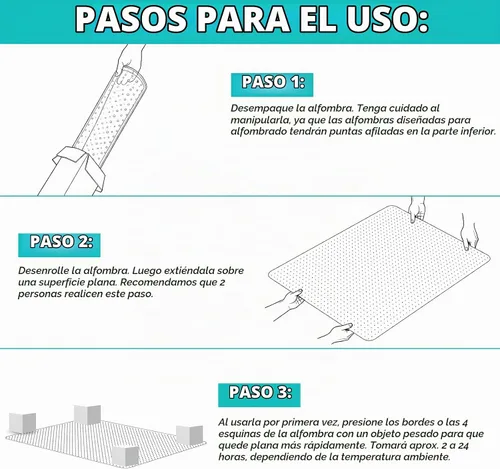 Vista 8 de Tapete para silla de oficina para alfombra de pelo bajo, tapete
