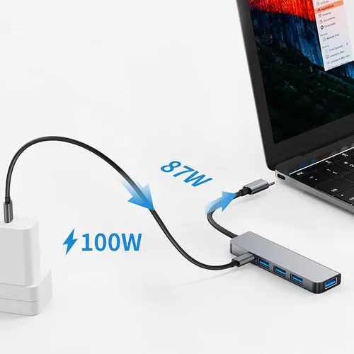 Vista 7 de Hub USB multiUSB Splitter 5Gbps USB 3.0 Extensor Hub con 4 puertos, cable de extensión USB súper velocidad HUB Splitter Expansión para mouse Flash