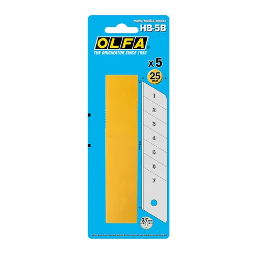 Vista 3 de Hoja de Cuchilla Olfa HB-5B 25 mm troceable 5