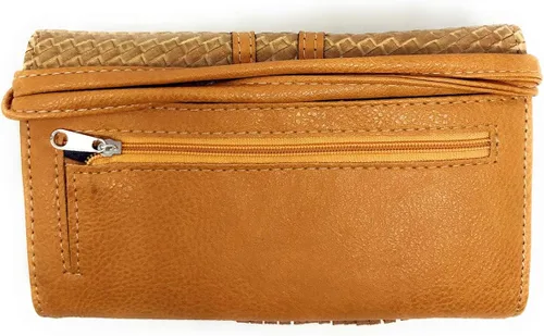 Vista 5 de Western Cowgirl Oculto llevar franja Concho ágata bolso Hobo hombro bolso con cartera a juego en marrón
