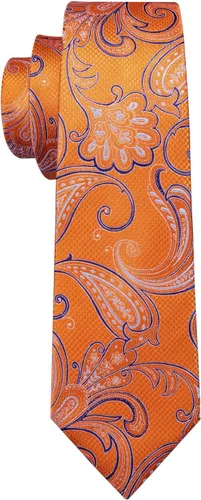 Vista 234 de Barry.Wang - Juego de corbata de seda para hombre, diseño de cachemira, pañuelo y gemelos de bolsillo