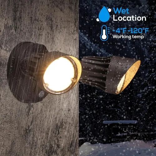 Vista 5 de Luces nocturnas reflectoras LED / Luces de seguridad LED para exteriores, LHSCT-20WR50PS-BRZ, 20.0watts, 120.00 volts