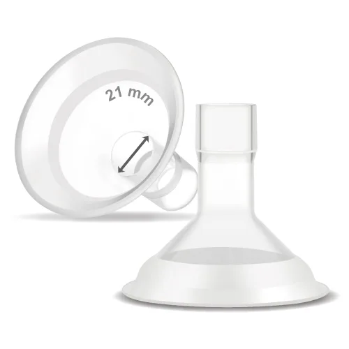 Vista 45 de Maymom MyFit Crater Series - Protector de pecho pequeño de 0.394 in con diseño de dos piezas compatible con piezas de bomba Medela; reemplazo