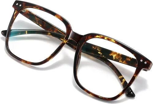 Vista 15 de Gafas cuadradas de gran tamaño con bloqueo de luz azul para mujeres y hombres, gafas de computadora antirreflejos, reducen la fatiga ocular