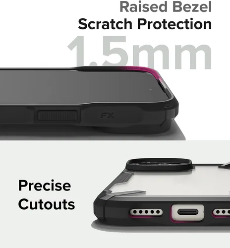 Vista 8 de Funda Ringke Fusion-X para iPhone 15 [Recortes precisos para lentes de cámara] Funda protectora a prueba de golpes de amortiguación pesada de ajuste