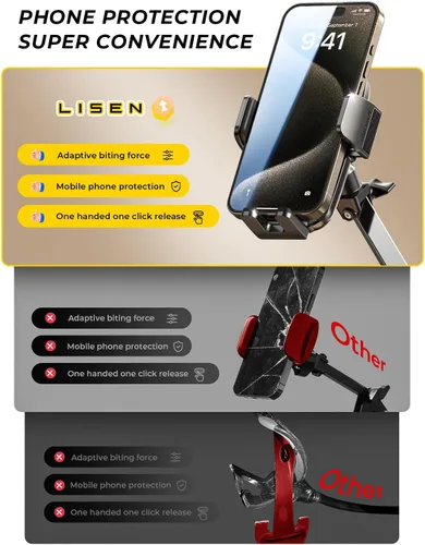 Vista 9 de LISEN - Soporte para teléfono celular para escritorio de cama, soporte