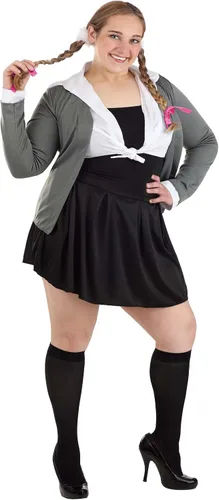 Vista 7 de Disfraz de estrella del pop milenario para mujer, disfraz de Halloween para adultos, colegiala