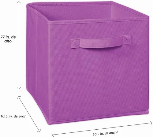 Vista 6 de Cajón de tela cúbico ClosetMaid 11469, morado, empaque de 2