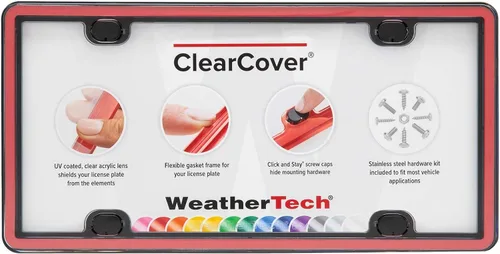 Vista 17 de WeatherTech ClearCover - Cubierta de lente de acrílico transparente con marco duradero que protege las matrículas, color negro