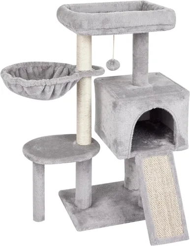 Vista 9 de FISH&NAP Lindo Árbol para Gatos Gatito Torre para Gatos para Gatos de Interior Condominio Postes Rascadores de Sisal con Plataforma de Salto Muebles