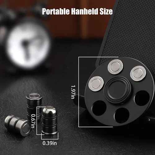 Vista 2 de Juguete Fidget Spinner para Adultos y Niños, Spinner de Mano y Dedo de Aleación Negra Genial, Alivio del Estrés Anti Ansiedad Fidget Cube Fidget