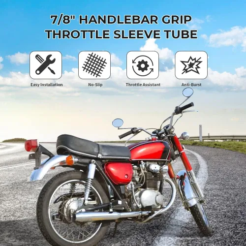 Vista 4 de Tubo de manguito de acelerador de agarre giratorio para manillar de 7/8 pulgadas para Honda CB350 CB 360 450 500 550 650 750 GL1000, 0.866 in agarre