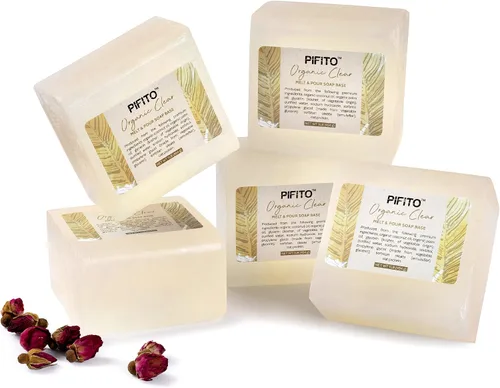 Vista 8 de Pifito Base de jabón transparente para derretir y verter (2 libras) │ Base de jabón de glicerina 100% natural prémium │ Suministros de lujo