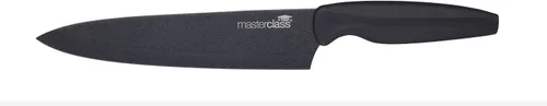 Vista 3 de MasterClass Agudo - Juego de cuchillos de acero inoxidable antiadherentes de 5 piezas y bloque magnético para cuchillos, color negro