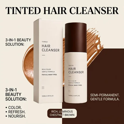 Vista 2 de Pearwood Color Shampoo 3-in-1 Semi-Permanent Hair Dye (Black)