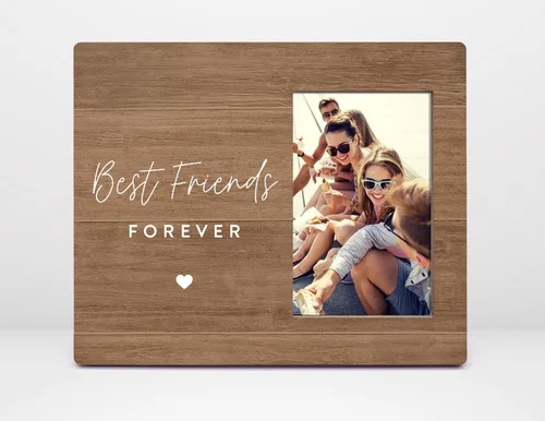 Vista 10 de Orchroma Marco de Fotos Best Friend Forever, Regalos de Amistad a Larga Distancia para Mujeres BFF Mejores Amigas, Marco de Fotos 4x6 (Gris)