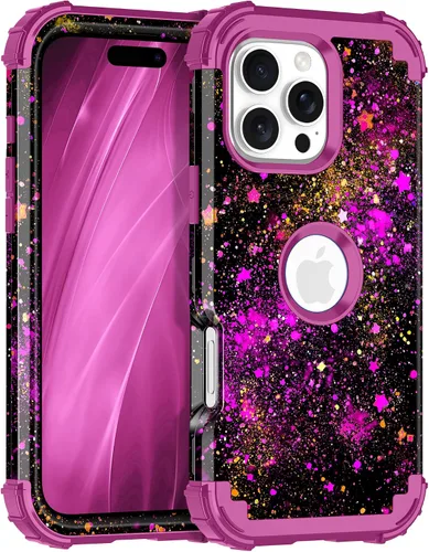 Vista 129 de Miqala Funda compatible con iPhone 8 Plus, iPhone 7 Plus, que brilla en la oscuridad, tres capas, resistente a los golpes, parachoques de plástico