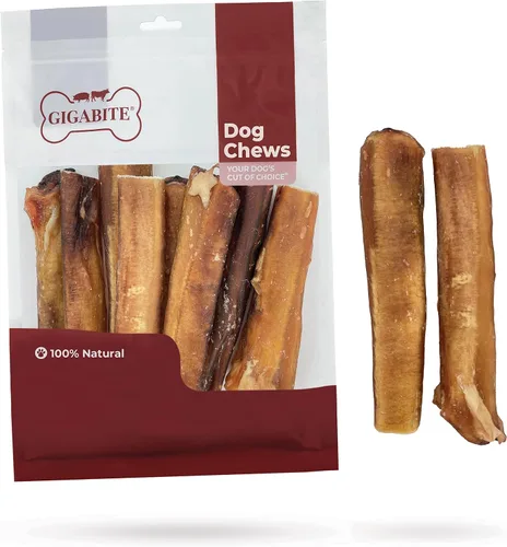 Vista 7 de GigaBite Golosinas y Mordedores Naturales de Ingrediente Único de Rango Libre - Palitos Bully/Palitos de Vejiga/Esófago de Res de Best Pet Supplies