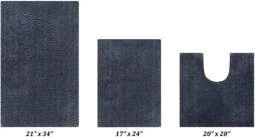 Vista 14 de Better Trends Micro Collection - Tapetes de baño, alfombra suave, alfombra de felpa absorbente, alfombra de baño 100% poliéster para suelo de baño