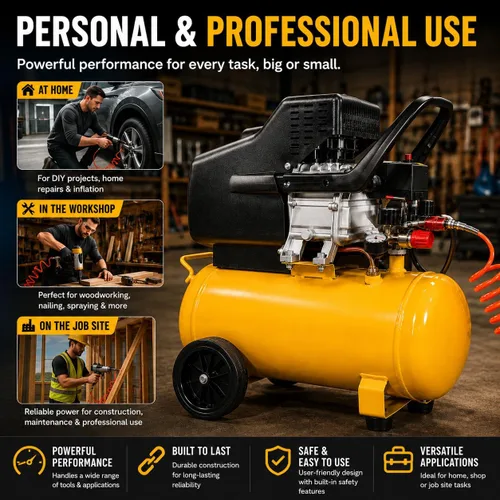 Vista 2 de 3.5HP compresor de aire portátil con tanque de 10 galones