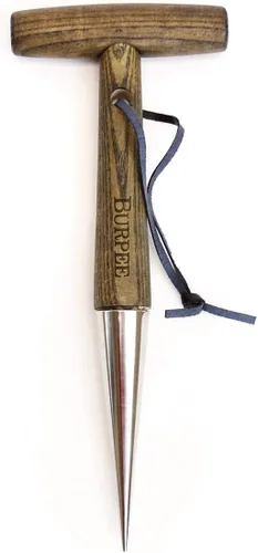 Vista 9 de Burpee - Pala de acero inoxidable resistente, herramienta para jardinería Nuez