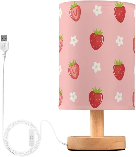 Vista 9 de Bedside Table Lamp Cute Highland Cow Animal Nightstand Lamp with Wood Desk Lamps for Bedroom Living Room Nursery Office Home Decor