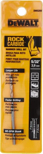 Vista 2 de DEWALT DW5209 Broca de carburo de percusión premium, 5/32 pulgadas por 3 pulgadas (paquete de 2)