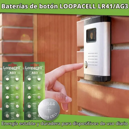 Vista 2 de Batería para reloj alcalina LOOPACELL AG3 LR41 392 1.5 v x 20