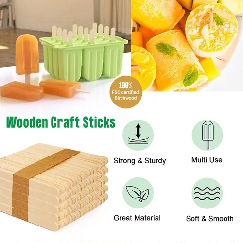 Vista 2 de Palitos de madera para manualidades de 4.5" - Caja de 10,000