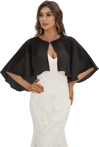 Vista 2 de Heartgown Capelets para mujer chal de gasa y envolturas para vestido de noche capa de boda