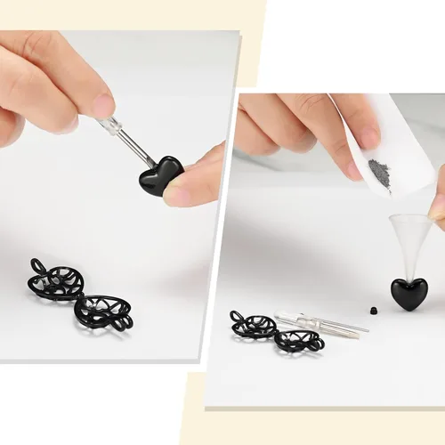 Vista 39 de Collar con medallón de cremación conmemorativa con corazón eterno con mini urna para cenizas de seres queridos