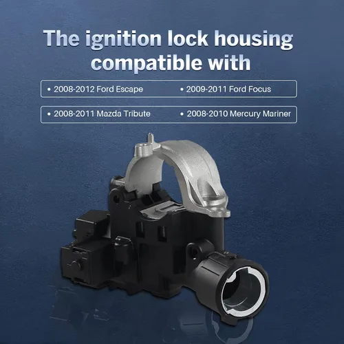 Vista 2 de Cilindro de la vivienda de la cerradura de encendido para Ford Escape Focus Mazda Tribute Replace 989-019 Ignition Lock Cylinder For Escape