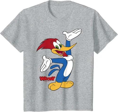 Vista 34 de Woody Woodpecker Camiseta con logotipo de cuerpo completo Negro