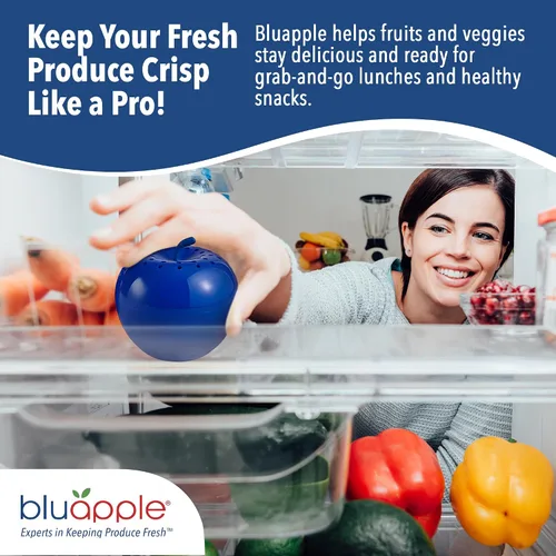 Vista 6 de Bluapple - Preservador de frescura con carbono, prolonga la vida de frutas y verduras al absorber el gas de etileno, mantiene los comestibles más