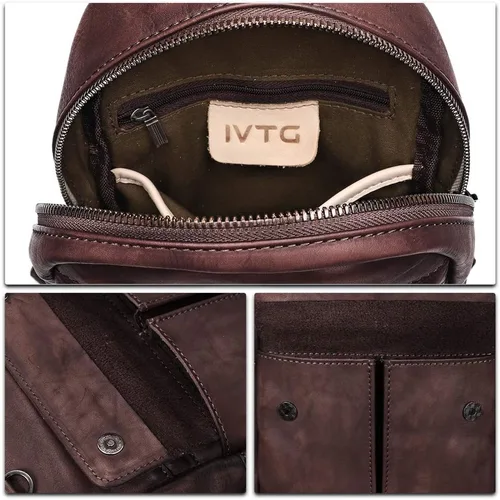Vista 7 de Bolso bandolera de cuero genuino para hombres y mujeres, estilo vintage, hecho a mano, bolso de hombro, bolso cruzado en el pecho