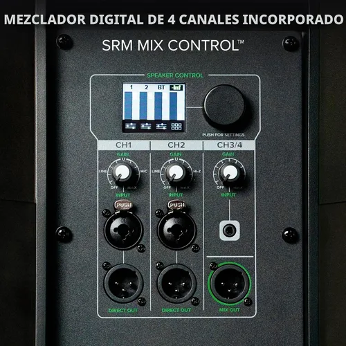 Vista 8 de Mackie SRM Serie V-Class, Altavoz de Alto Rendimiento de 10 Pulgadas 2000W, Amplificado - Negro (SRM210 V-Class)