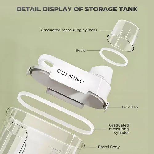 Vista 6 de Recipientes herméticos para cereales con boquilla de vertido y taza medidora, dispensador de cereales de plástico sin BPA de 1.8L para arroz